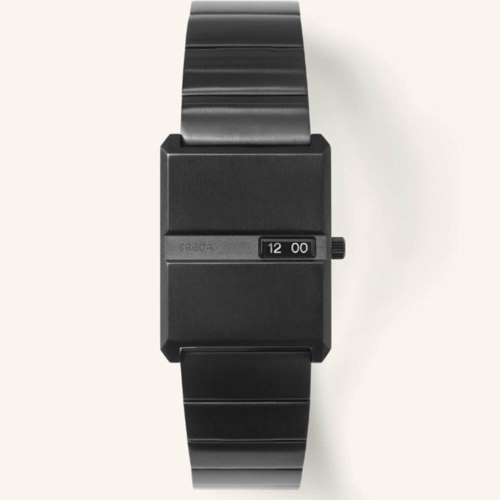Breda Pulse Watch in black, digital, minimalist watch